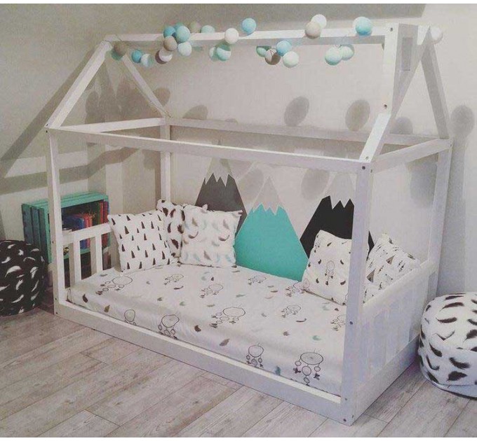 Дитяче ліжко-будиночок Ольвія з бортиками
