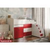 Дитяче ліжко "Bed-room-5" зі столом, комодом і сходами, червона