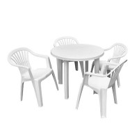 Набір стіл Tondo і 4 крісла Altea білий
