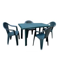 Набір стіл Velo і 4 крісла Altea зелений, антрацит