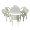 Набір стіл JOKER і 6 крісел KORA білий