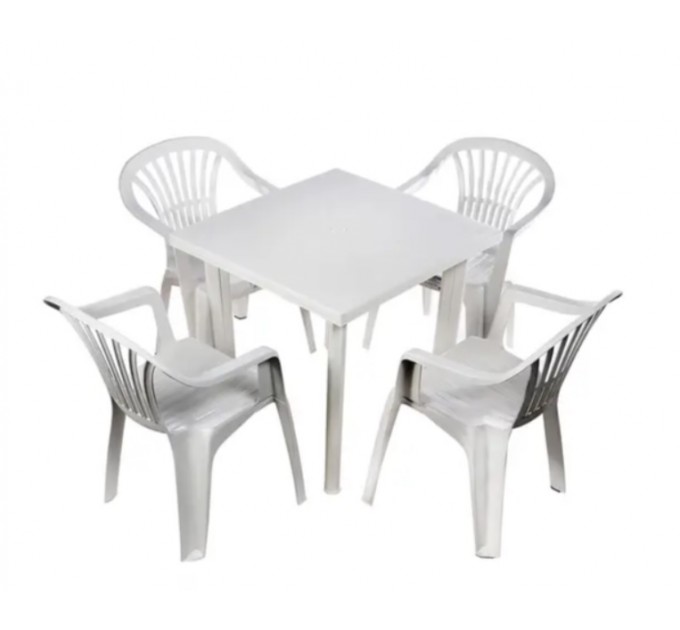 Набір стіл Fiocco і 4 крісла Altea бiлий